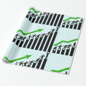 Papier Cadeau Papier d'enrobage graphique de tendance ascendante (Déroulé)