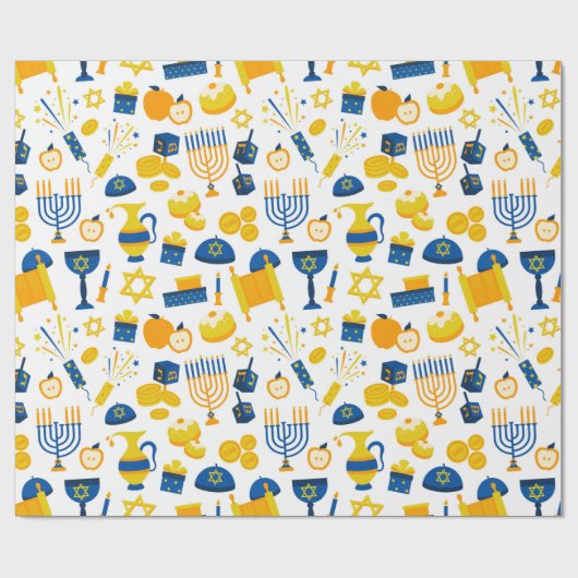 Papier Cadeau Papier d'enrobage Hanoukka (Plat)