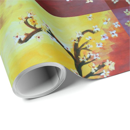 Papier Cadeau Papier d'enrobage Inséparables (Coin rond)