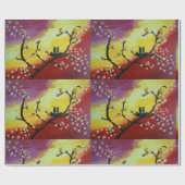 Papier Cadeau Papier d'enrobage Inséparables (Plat)