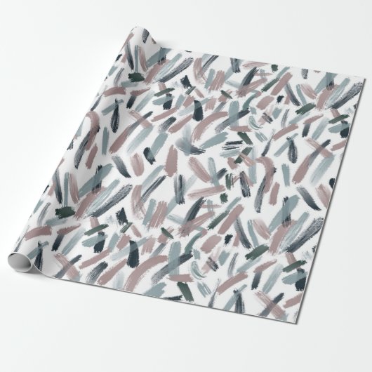 Papier Cadeau Papier d'enrobage Joyful Brush Strokes (Déroulé)
