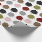 Papier Cadeau Papier d'enrobage Motif à points neutres rétro (Coin)