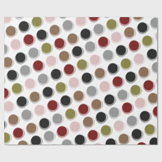Papier Cadeau Papier d'enrobage Motif à points neutres rétro (Plat)