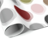 Papier Cadeau Papier d'enrobage Motif à points neutres rétro (Coin rond)