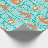 Papier Cadeau Papier d'enrobage Motif Sloth (Coin)