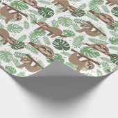 Papier Cadeau Papier d'enrobage Motif Sloth (Coin)