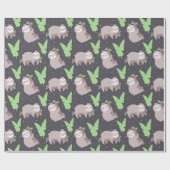 Papier Cadeau Papier d'enrobage Motif Sloth (Plat)