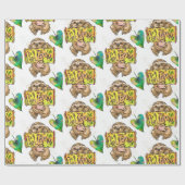 Papier Cadeau Papier d'enrobage Motif Sloth (Plat)