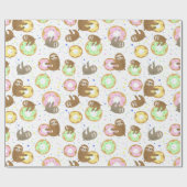 Papier Cadeau Papier d'enrobage Motif Sloth (Plat)