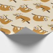 Papier Cadeau Papier d'enrobage Motif Sloth (Coin)