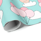 Papier Cadeau Papier d'enrobage Motif Sloth (Coin rond)