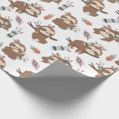 Papier Cadeau Papier d'enrobage Motif Sloth (Coin)