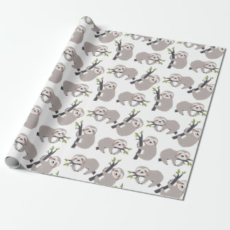 Papier Cadeau Papier d'enrobage Motif Sloth