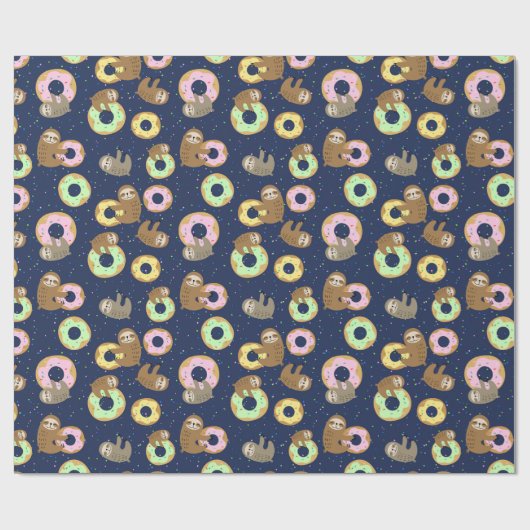 Papier Cadeau Papier d'enrobage Motif Sloth (Plat)