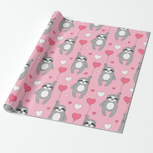Papier Cadeau Papier d'enrobage Motif Sloth