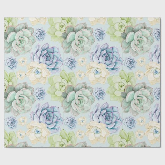 Papier Cadeau Papier d'enrobage motif Succulent (Plat)