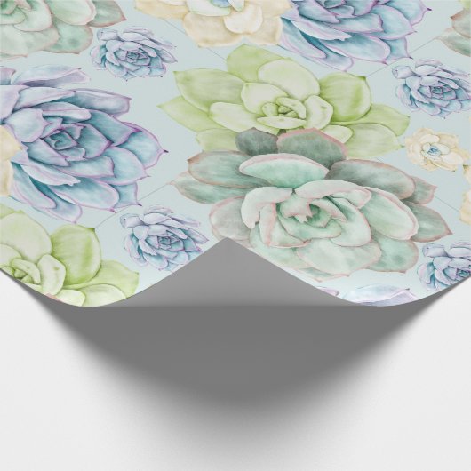 Papier Cadeau Papier d'enrobage motif Succulent (Coin)