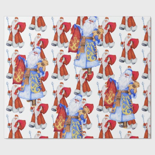 Papier Cadeau Papier d'enrobage père Noël Père Noël (Plat)
