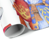 Papier Cadeau Papier d'enrobage père Noël Père Noël (Coin rond)