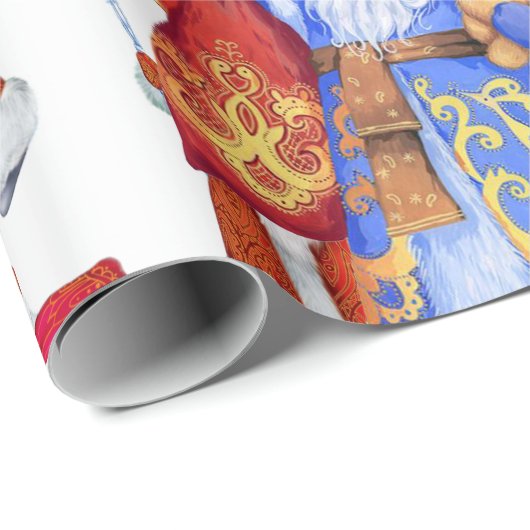 Papier Cadeau Papier d'enrobage père Noël Père Noël (Coin rond)