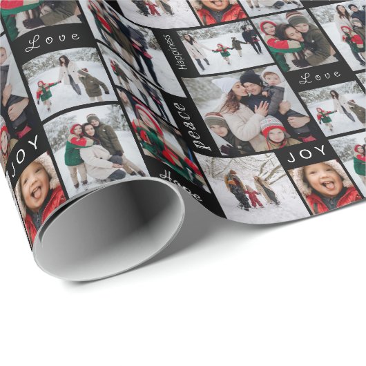 Papier Cadeau Papier d'enrobage photo de Noël (Coin rond)