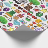 Papier Cadeau Papier d'enrobage Pixel Retro Gamer (Coin)