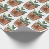 Papier Cadeau Papier d'enrobage Plante succulent pointé (Coin)