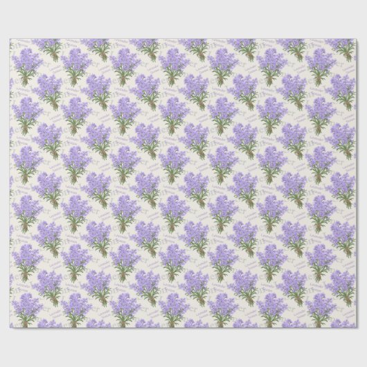 Papier Cadeau Papier d'enrobage Provence Lavender Bunches (Plat)