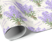 Papier Cadeau Papier d'enrobage Provence Lavender Bunches (Coin rond)