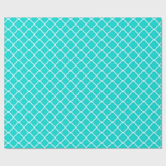 Papier Cadeau Papier d'enrobage Quaterfoil Quaterfoil turquoise (Plat)