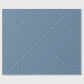 Papier Cadeau Papier d'enrobage rétro-diagonale à rayures intemp (Plat)