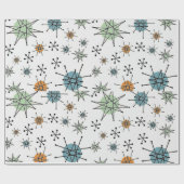 Papier Cadeau Papier d'enrobage Retro Starburst (Plat)