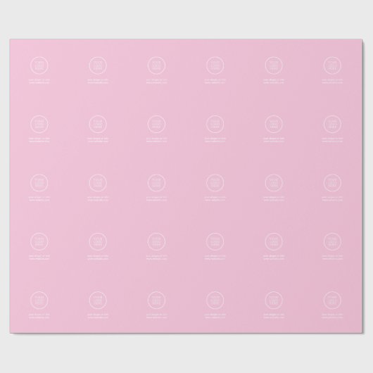 Papier Cadeau Papier d'enrobage rose avec logo (Plat)