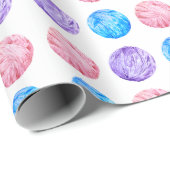 Papier Cadeau Papier d'enveloppe de cadeau d'écheveaux de fil (Coin rond)