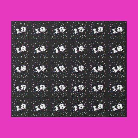 Papier Cadeau Papier d'enveloppement 18e anniversaire