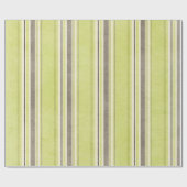 Papier Cadeau Papier d'enveloppement à bandes rayées vertes (Plat)