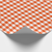 Papier Cadeau Papier d'enveloppement à blanc et orange vif (Coin)