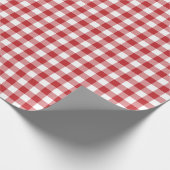 Papier Cadeau Papier d'enveloppement à blanc et rouge foncé (Coin)