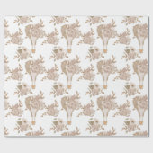 Papier Cadeau Papier d'enveloppement à bulle à air chaud doux Fl (Plat)