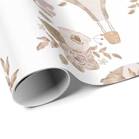 Papier Cadeau Papier d'enveloppement à bulle à air chaud doux Fl (Coin rond)