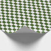 Papier Cadeau Papier d'enveloppement À damiers vert et blanc (Coin)