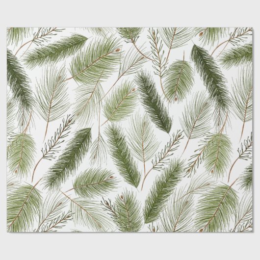 Papier Cadeau Papier d'enveloppement à feuillage persistant de N (Plat)