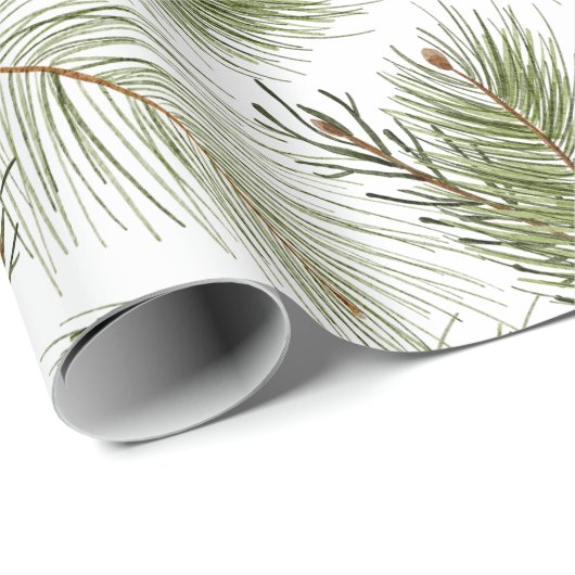 Papier Cadeau Papier d'enveloppement à feuillage persistant de N (Coin rond)