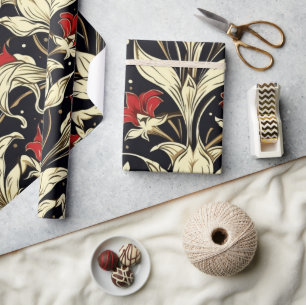 Papier Cadeau Papier d'enveloppement à grande échelle à motifs f