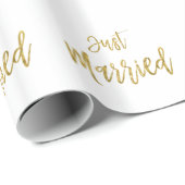 Papier Cadeau Papier d'enveloppement à huile d'or simplement mar (Coin rond)