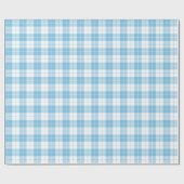 Papier Cadeau Papier d'enveloppement à Motif à plaid bleu clair (Plat)