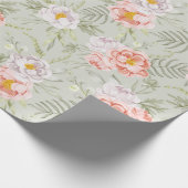 Papier Cadeau Papier d'enveloppement à motif floral (Coin)