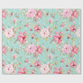 Papier Cadeau Papier d'enveloppement à motif floral (Plat)