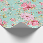 Papier Cadeau Papier d'enveloppement à motif floral (Coin)