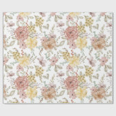 Papier Cadeau Papier d'enveloppement à motif floral (Plat)